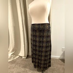 QVC GILI Plaid Slinky Maxi Skirt Size 2X